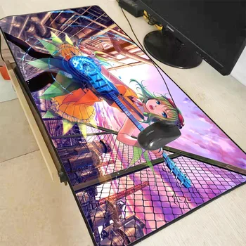 

XGZ Anime Girl Music Large Mouse Pad Gaming pad Anti-slip Rubber with Locking Edgewaterproof Mat for CSGO DOTA LOL