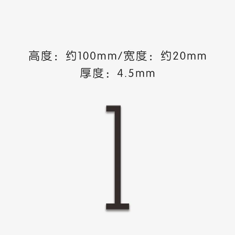 10cm Acrylic Letters and Numbers Wall Decor Villa Hotel Door Plates Figures Dormitory Home Office number DIY