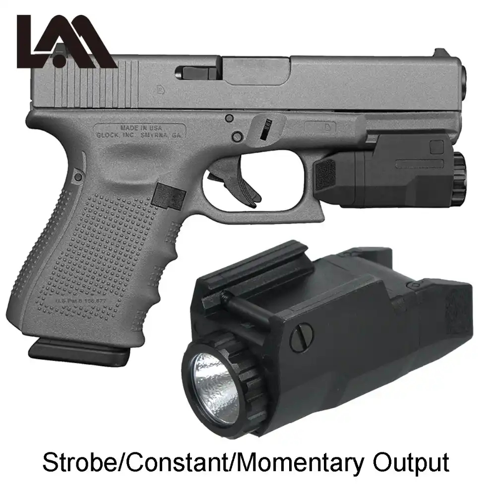 Tactical LED Flashlights Strobe Light For Rifle Pistol 20mm Picatinny Rail Mount