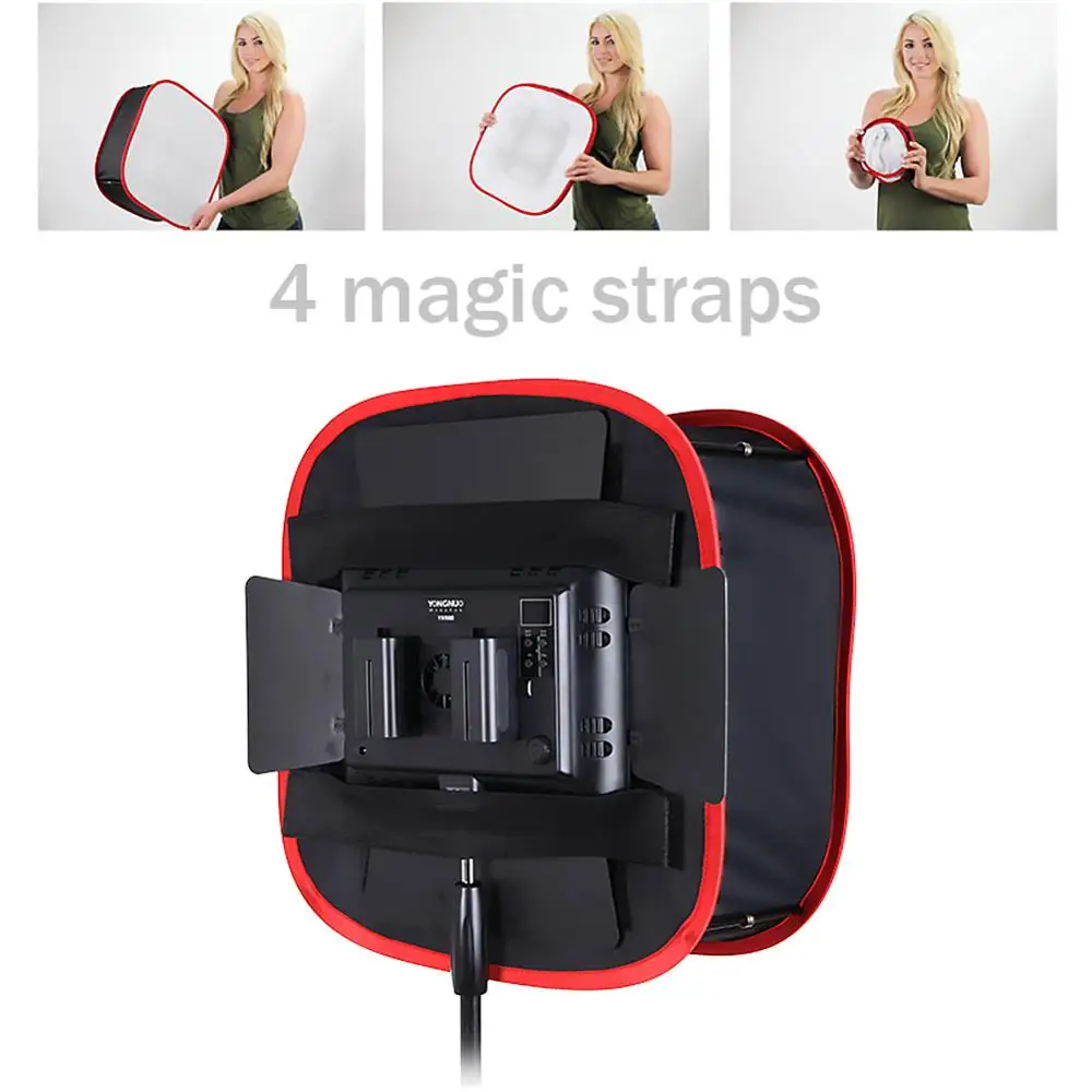 Portable LED Collapsible Softbox 40x40cm Light Panel For Yongnuo YN600 YN900