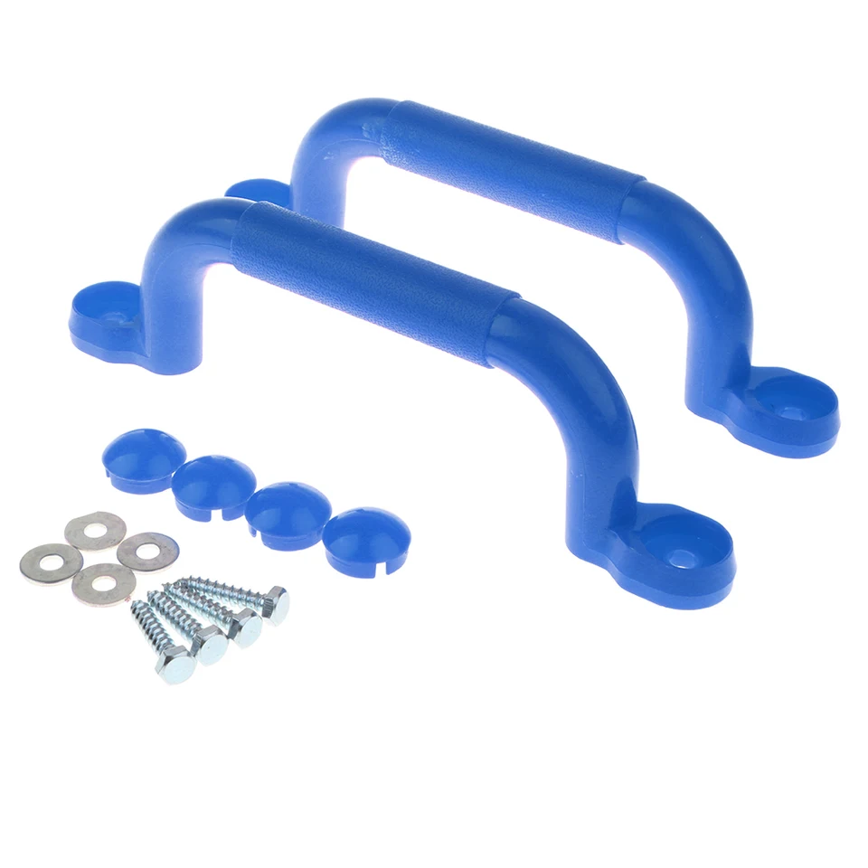 1 paio di maniglie per parco giochi professionali versatili antiscivolo robuste grandi maniglie di sicurezza per playset struttura di arrampicata casa da gioco giallo
