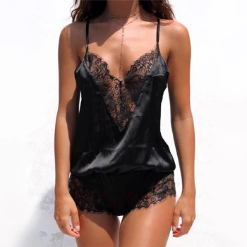 

Women French Style Sexy Lingerie V-neck Perspective Bra Set Quality Neon Lace Bra Set Babydoll Comfortable Breathable Underwear