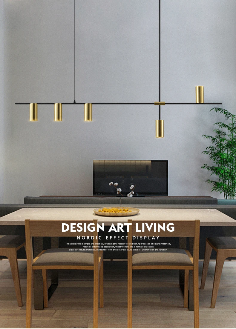 Loft LED Pendant Lights Dining Room Table Hanging Lamps Modern Design Nordic Home Kitchen Lighting With Bulbs