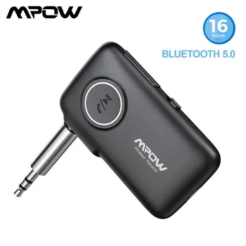 

Mpow BH298 Bluetooth 5.0 Adapter Wireless Receiver 16Hours Playing Time 30m Connect Range For Aux Car Wired Speaker Headphones