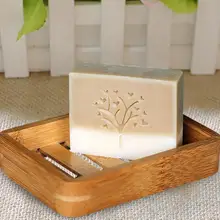 Простое деревянное бамбуковое мыло держатель лотка портативная мыльница для хранения тарелка Контейнер Мыльница для ванной комнанты коробка для хранения