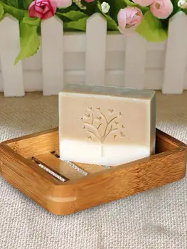 

Simple Wooden Bamboo Soap Tray Holder Portable Storage Soap Rack Plate Container Bathroom Soap Dish Storage Box