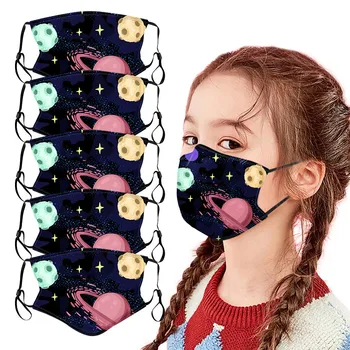 

5PCS Kids mask for face washable Print Children Outdoor Cotton Mouth Masks Face Masks Reusable masque reutilisable маски#Z40