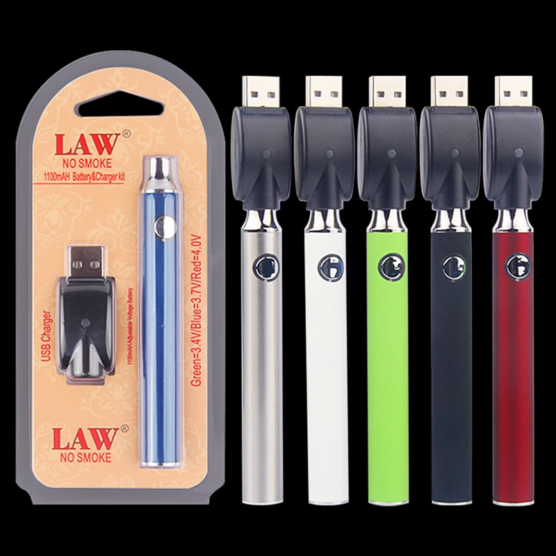 1100mah eVod подогреть Батарея Кнопка регулировки Напряжение картридж CBD бак 510 нитки
