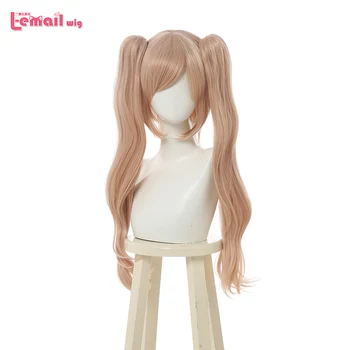 

L-email wig Danganronpa Junko Enoshima Cosplay Wigs Pink Long Wavy Ponytails Cosplay Wig Heat Resistant Synthetic Hair Halloween