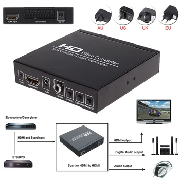 

SCART HDMI To HDMI Converter Full HD 1080P 3.5mm Coaxial Video Audio Converter For DVD Player / Set-top Box HDTV PS2 XBOX360