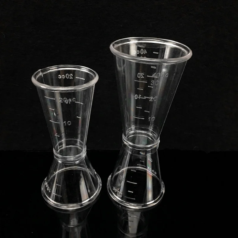

Cocktail Measure Cup Double Head Transparent Heat Resistant For Tea Coffee Wine Bar Party JS23