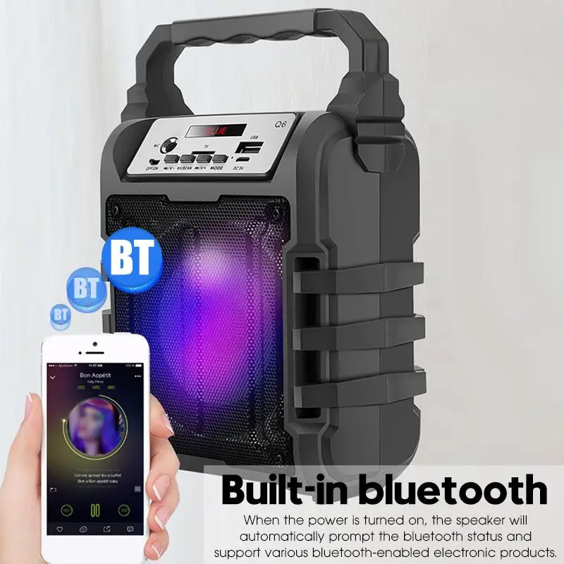 Portable Wireless Bluetooth Karaoke Speaker Sadoun.com