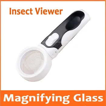 

10X Educational Gift LED Children Insect Viewer Handheld Reading Magnifier Magnifying Glass Loupe 10 Times Lamps for Old Man