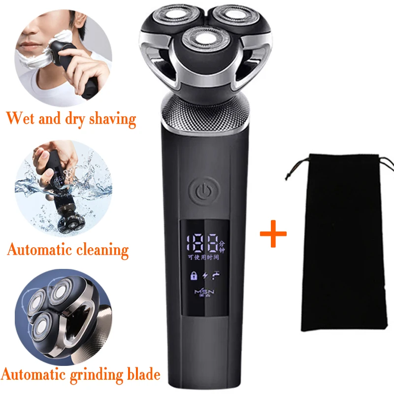 Xiaomi MNS Electric shaver men beard trimmer wet and dry beard razor  washable 3D head 8W high power from youpin 5