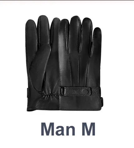 man M New Xiaomi Mijia Qimian Lambskin Touch Screen Gloves Spanish Raw Winter Autumn Thicken Warm unisex for driving,moto,fishing - Цвет: man M