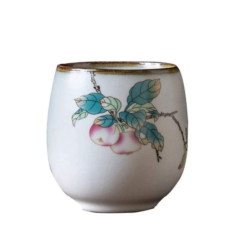 Chinese Antique Ru Kiln Kung Fu Puer Tea Cup, Ceramic, Porcelain Single Cup, Teaware