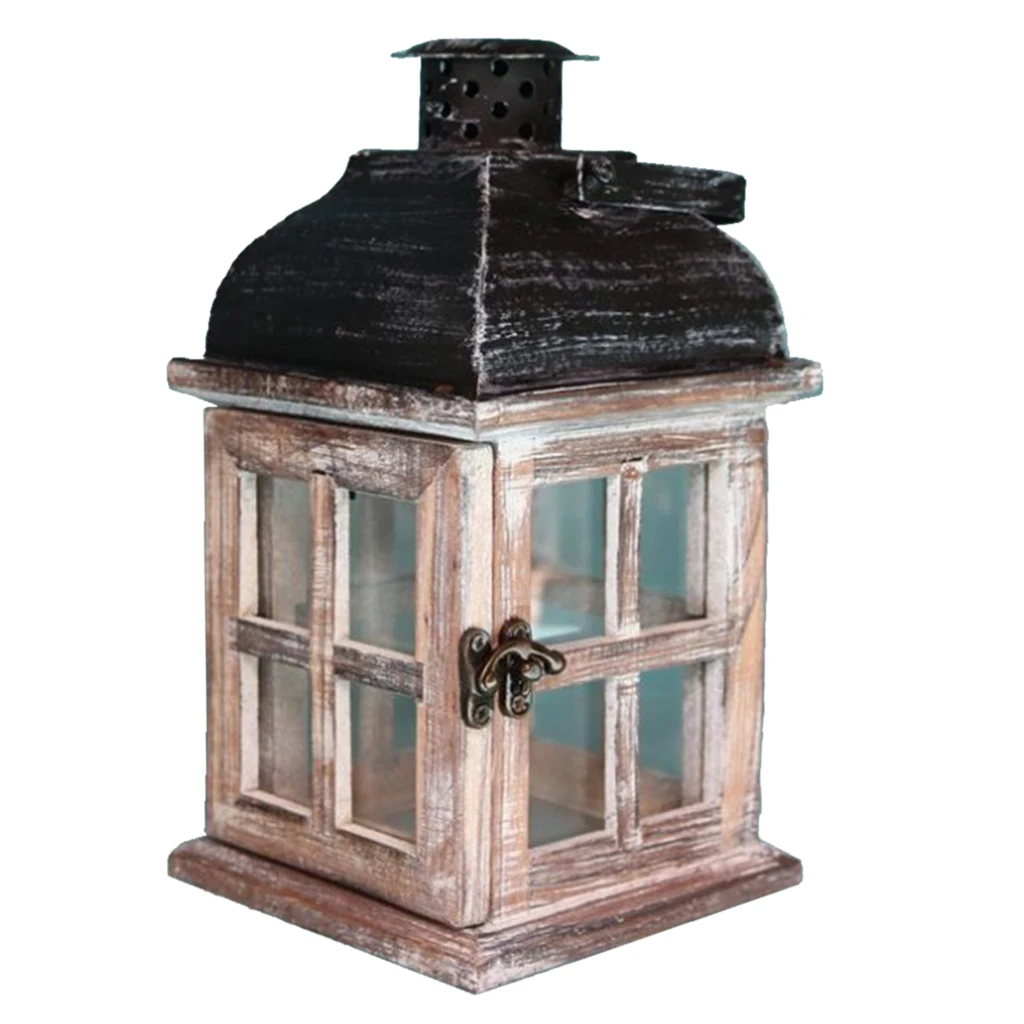 Vintage Wooden Candlestick For Hanging Lantern Indoor Or Outdoor