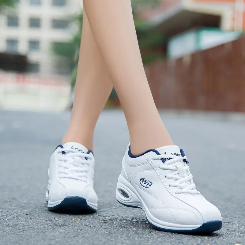 Women's casual sports shoes thick bottom shock absorption fashion breathable women's shoes non-slip heightening women's shoes