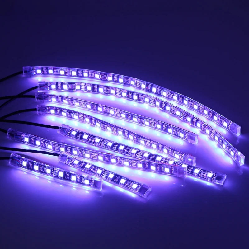 8 шт. 5050 SMD гибкий RGB мигающий светильник светодиодный пульт дистанционного управления для мотоцикла