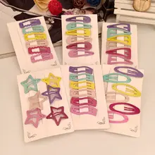Японский Корейский розовый лак для выпечки в виде сердца и конфет, BB зажим, симпатичное сердце, пятиконечная звезда, детские заколки, боковая заколка, Bang Cl