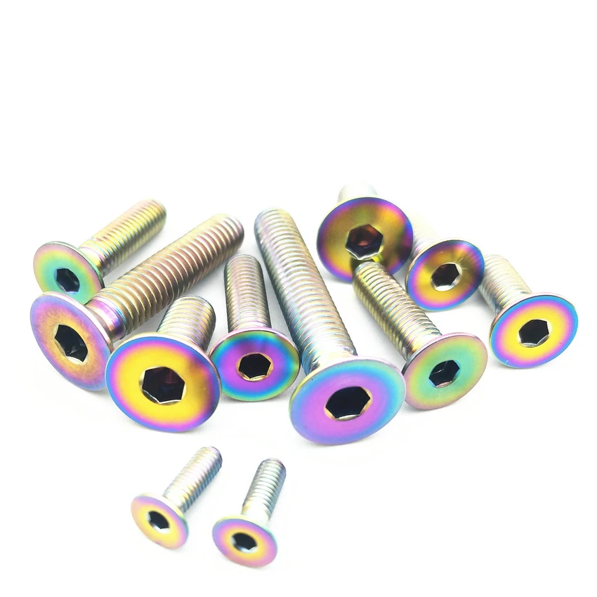 M5X20mm Titanium bolts countersunk rainbow color  (16)