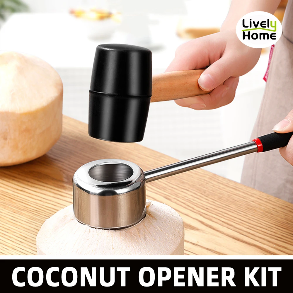 PROD 1005002958630705 Coconut Opening Tool Cocoanut Opener Set Hammer
Shaving Rabbler Grater Kit Coconut Scraper Shreder Machine