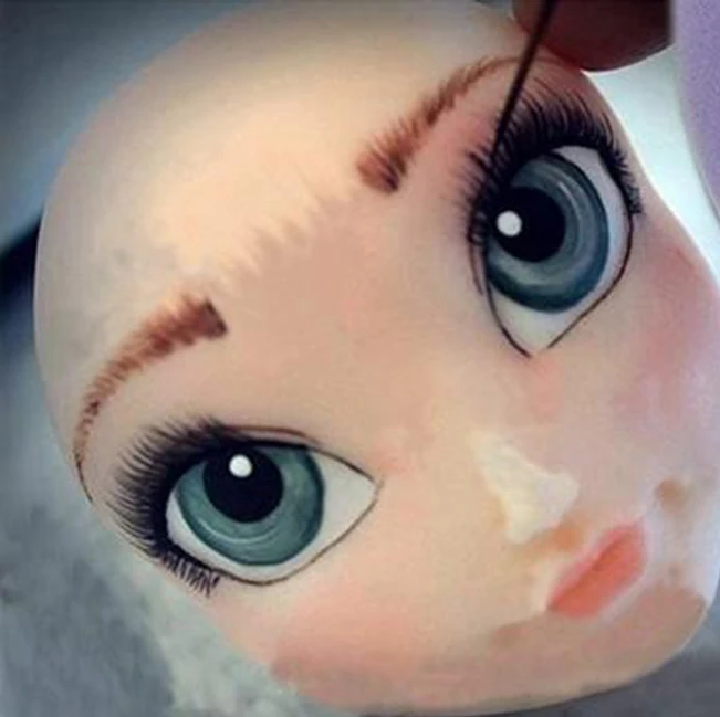 3D форма для головы силиконовая милая лица девочек Sugarcraft кукла помадка украшения