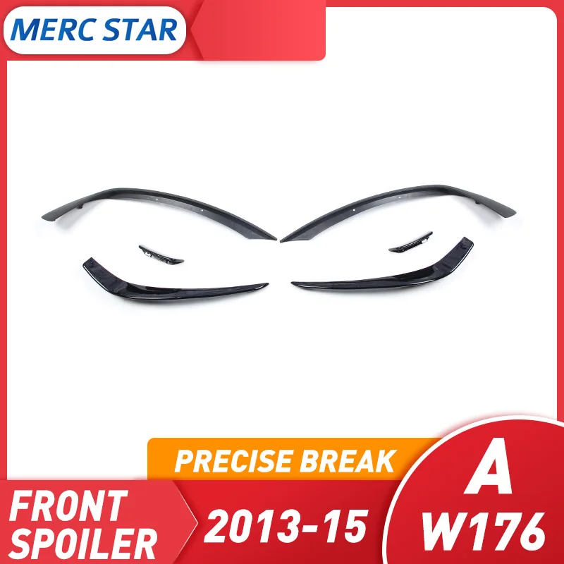 Front Bumper Separator for Front Spoilers Class A W176 A180 A200 A250 A45 Lip front bumper spoiler 2013-15 car exterior accessories