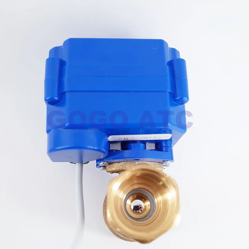 1 дюйм BSP DN25 220V AC латунный моторизованный шаровой клапан 2 ходовой Электрический