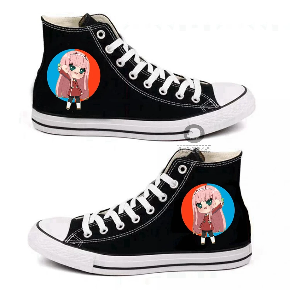 

16 Style Unisex Anime Cos DARLING in the FRANXX Lovers Casual 3D plimsolls canvas shoes DARLING in the FRANXX rope soled shoes