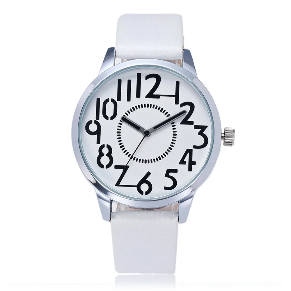 

New Style Fashion Girls Students Watch Korean-style Popular Large with Numbers Quartz Leather Belt Watch Star Style Fashion Watc