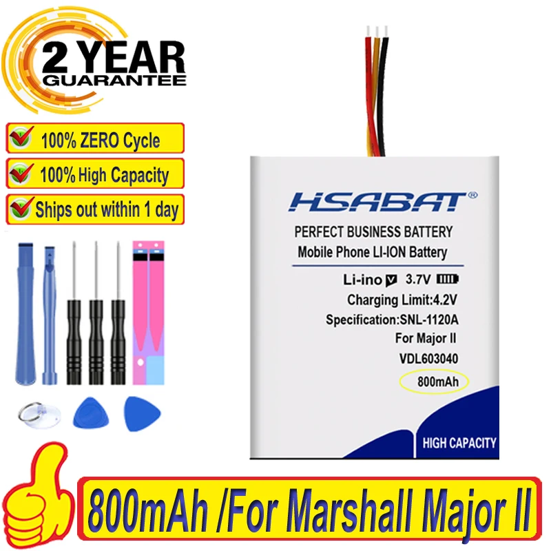 Аккумулятор VDL603040 для Marshall Major II Bluetooth III MID | Электроника