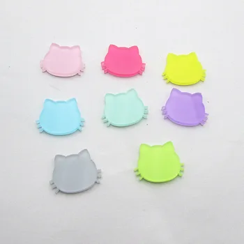 

32pcs/lot 2*1.5cm Acrylic Cat Head Decoration Crafts Cabochon Flatback Scrapbooking For Embellishments Kawaii DIY Accessories