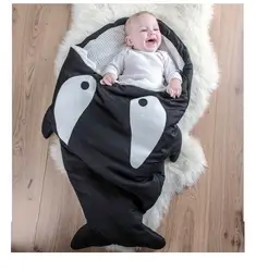 Спальный мешок LOOZYKIT для младенцев, спальный мешок в форме акулы, спальный мешок с героями мультфильмов, осенне-зимний хлопковый спальный