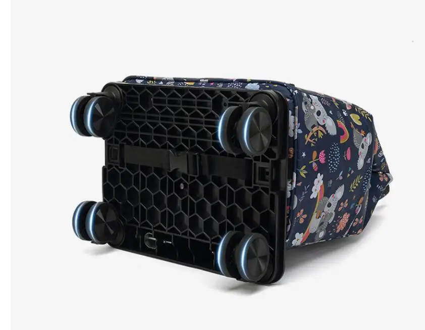 Sac de courses à roulettes pliable avec compartiment isotherme_voghion.com