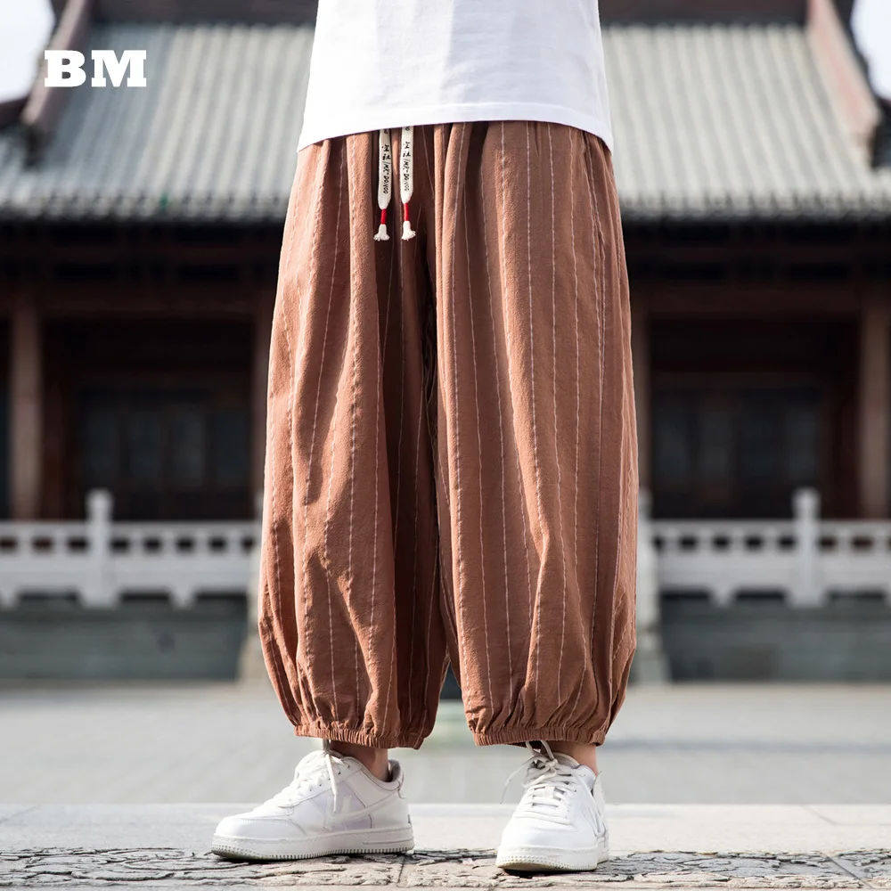 2021 оригинальные мешковатые брюки Hanfu Tai Chi Модные шаровары размера d Мужская