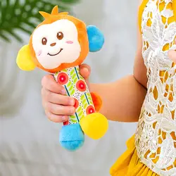 6 стилей, детская коляска-погремушка, колокольчик, Детские ручные игрушки-животные, подвесная мультяшная плюшевая погремушка для