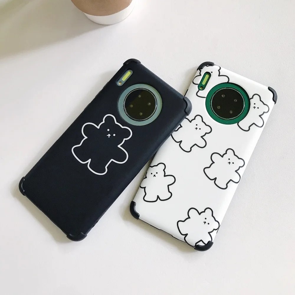 Милый силиконовый чехол с рисунком медведя для huawei P30 P20 mate 30 Pro, чехол для huawei Honor 9X20 Pro Nova 3 4 5 Pro Coque