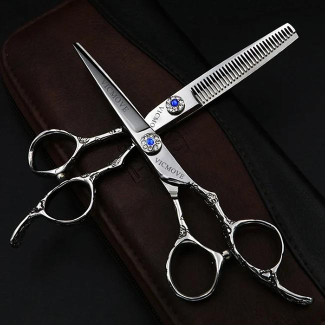 1 set add case " ножницы для домашних животных уход за собакой прямой резки+ истончение маникюрный набор для животных Japan440C доступны в различных стилях - Цвет: 1 set add case