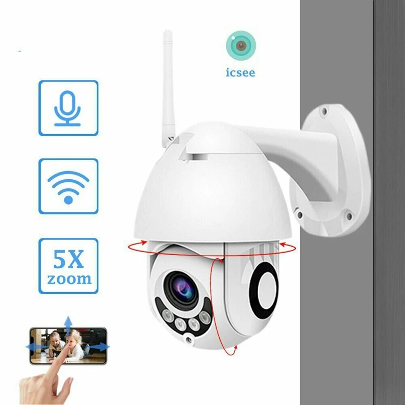 

1080P WIFI IP Camera Wireless Outdoor CCTV HD PTZ Smart Home Security IR Cam