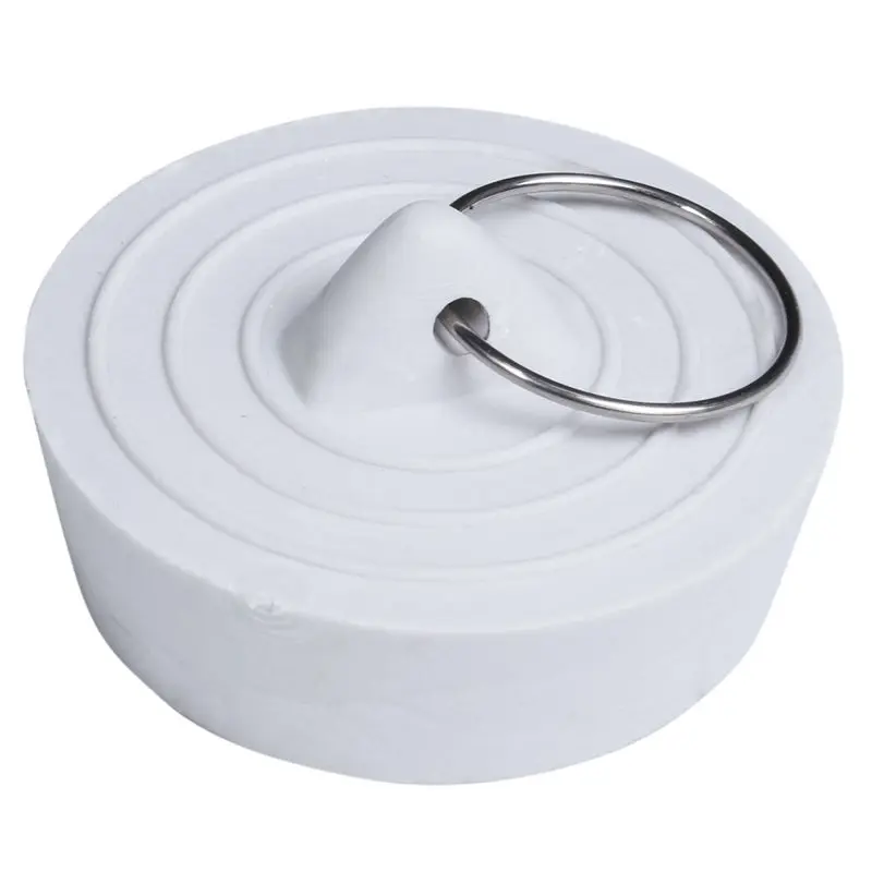 

Fashion- Rubber Bathtub Sink Wash Basin Plug Stopper--Off-White