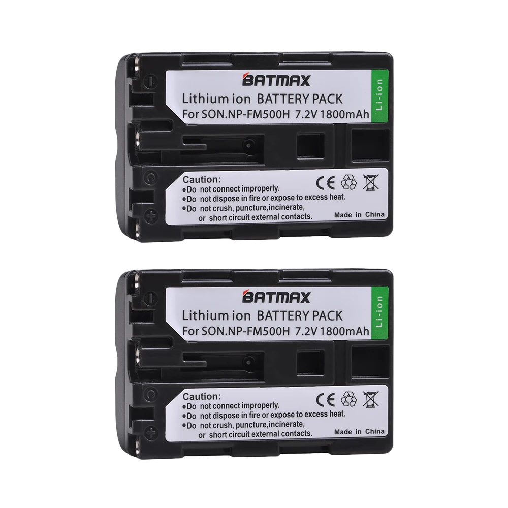 Batmax NP-FM500H np fm500h батарея+ lcd USB двойное зарядное устройство с портом type C для sony A200 A200K A200W A300 A350 A450 a580 - Цвет: 2 battery