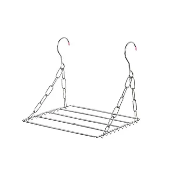 

Balcony Folding Shoe Drying Rack Clothes Airer Stainless Steel Laundry Underwear K1MF