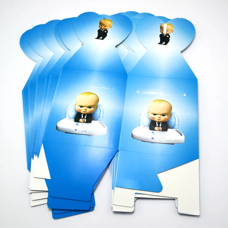 

6PCS/pack Baby Boss Theme Surprise Gifts Boxes Happy Birthday Party Kids Favors Paperboard Candy Sugar Box Events Supplies