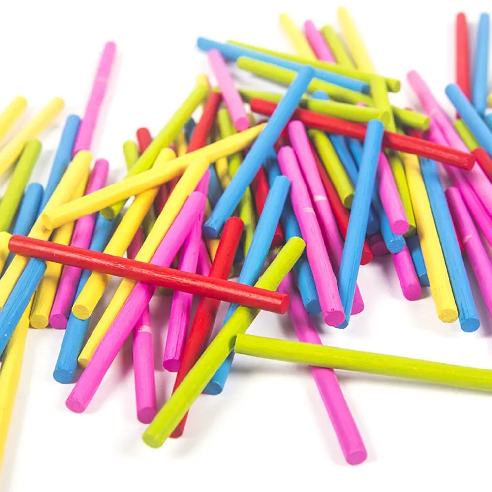 50/100 шт деревянные развивающие стержень бамбук цветные детские учебные пособия детские игрушки для математики дошкольного обучения Счетные палочки