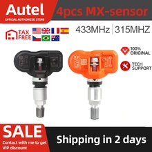 100% Original Autel TPMS MX-Sensor 433MHz 315MHz Universal Mx Sensor 433 315 Tire Pressure Sensor Programmer Relearn Reset 4pcs