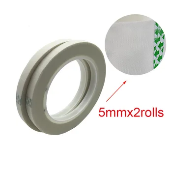 

2PCS 5mm Silicone Adhesive Fiber Glass Cloth Tape No Residue White Fiber Glass Cloth Electrical Tape For Coil Wrapping