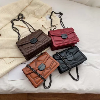 

Rivet Chain Small Crossbody Bags For Women 2020 Shoulder Messenger Bag Lady Luxury Handbags
