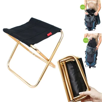 

Outdoor Foldable Fishing Chair Ultra Light Weight Portable Folding Camping Aluminum Alloy Picnic Fishing Chair with Bag