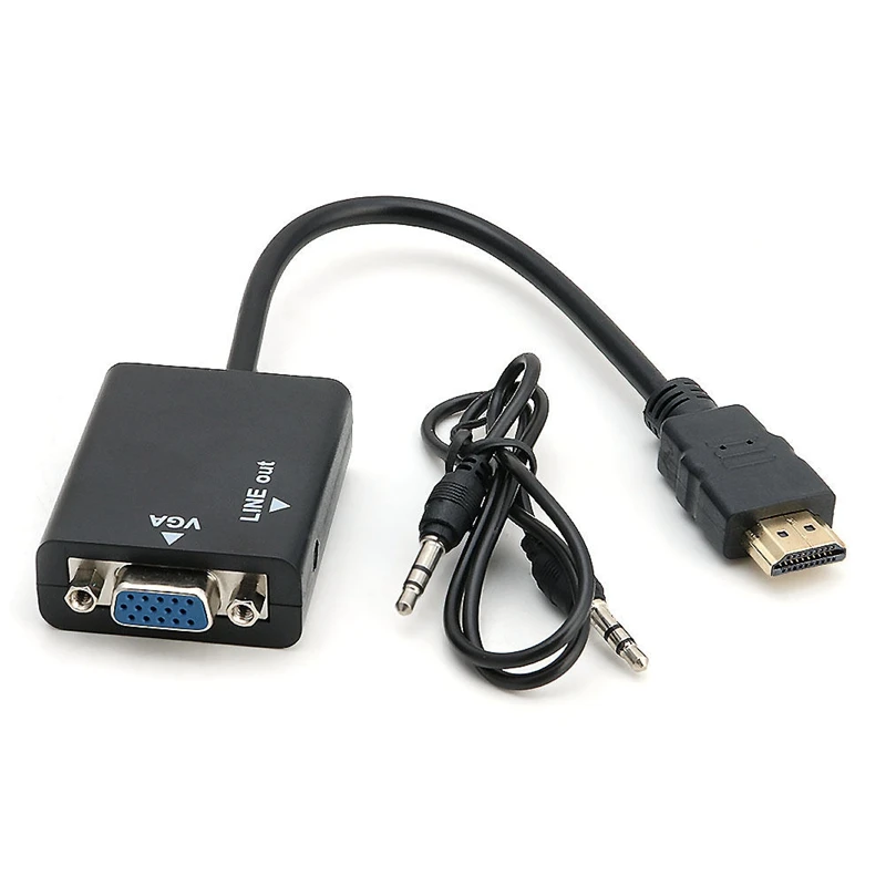  Hdmi a Vga Hd 1080P Video Audio Cavo Convertitore da Digitale Ad Analogico Adattatore per Pc
